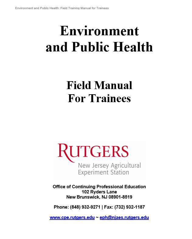 Cover of the EPH Field Manual for Trainees