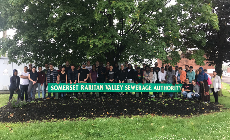 EPH students pose for a group shot during a field trip to the Somerset Raritan Valley Sewerage Authority