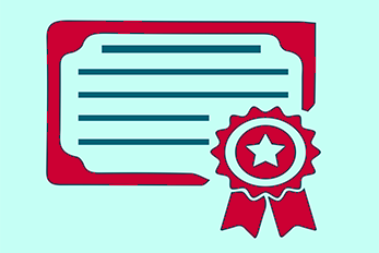 Digital illustration of certificate