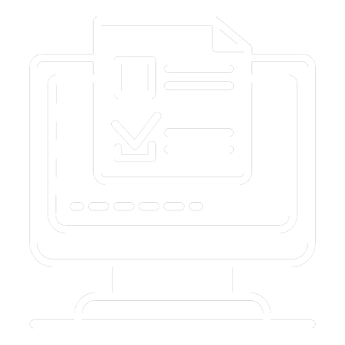 Computer monitor with application form icon